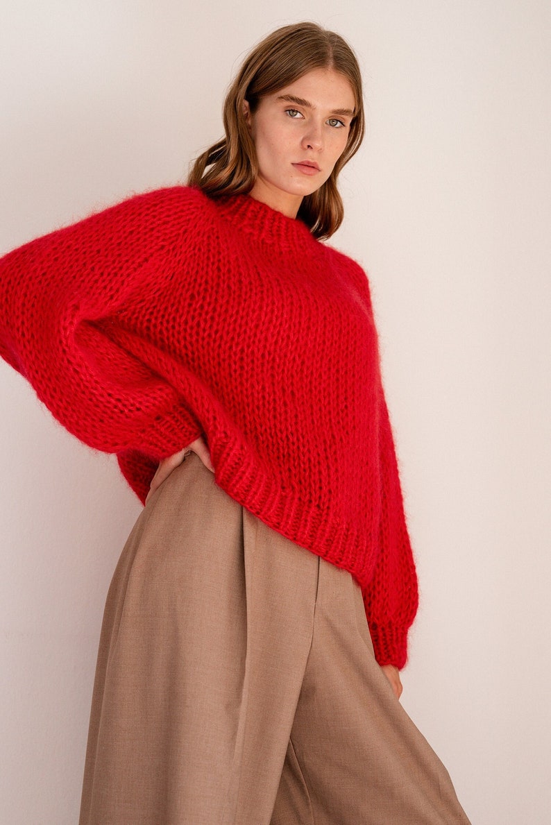 Relaxed Mohair Sweater in Lava